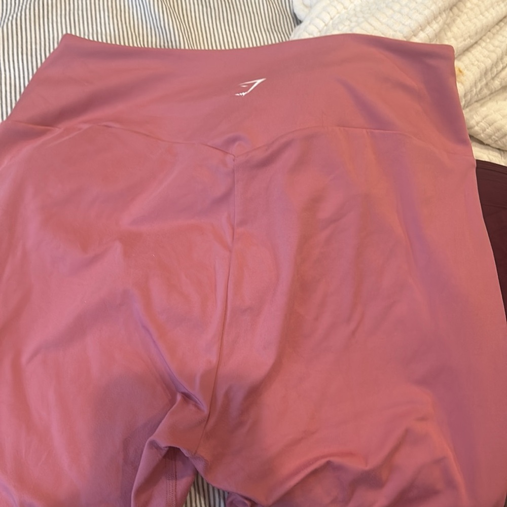 Womens XL GYMSHARK Mauve Pink leggings - the best!!! New but washed - Picture 3 of 9